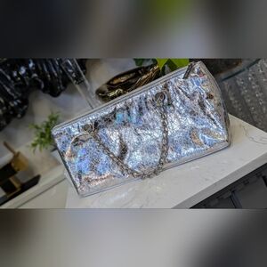 Icewear Insulated Metallic Silver Holographic Wine Cooler Purse